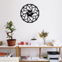 Wallity Enzoclock - S007 Reloj de pared decorativo de metal negro